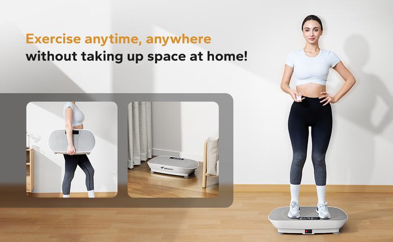 Vibration Plate Exercise Machine, Lymphatic Drainage Machine, Whole Body Workout Vibration Platform for Wellness and Fitness