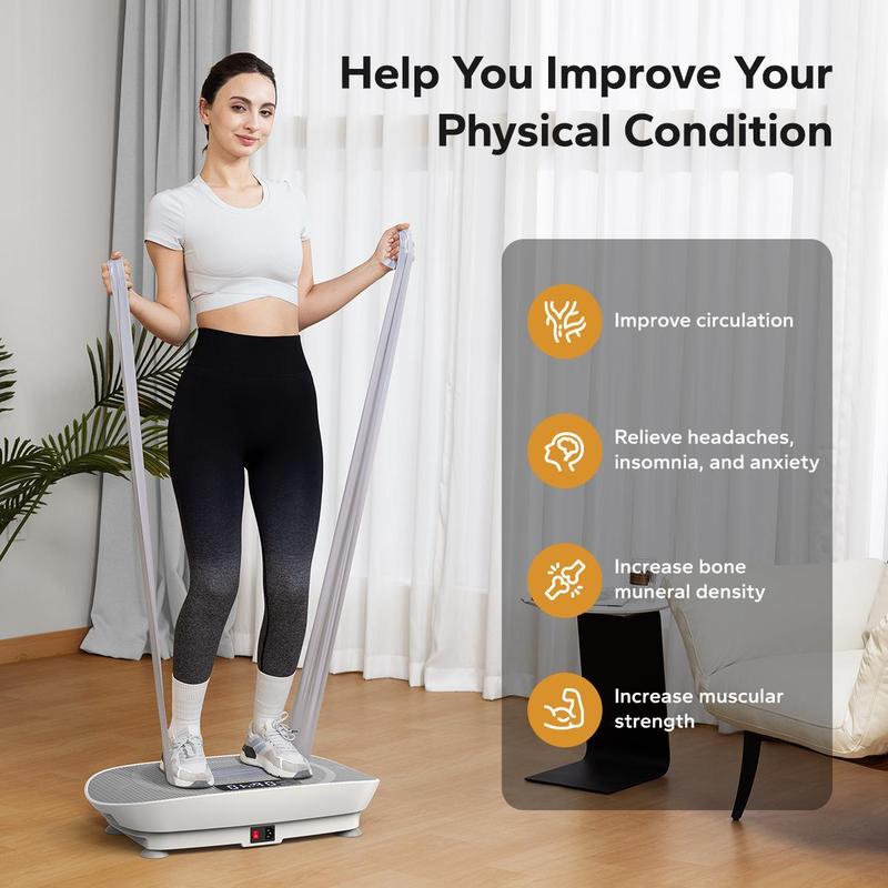 Vibration Plate Exercise Machine, Lymphatic Drainage Machine, Whole Body Workout Vibration Platform for Wellness and Fitness