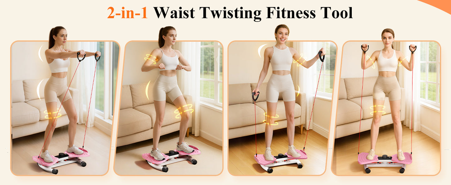 Waist Twisting Machine Fitness Tool, Ab Twister Board with the Smart LED Digital Monitor, 330LBS Capacity & 20dB Ultra-Quiet, Anti-Slip Home Gym Workout Equipment for Women Belly Fat