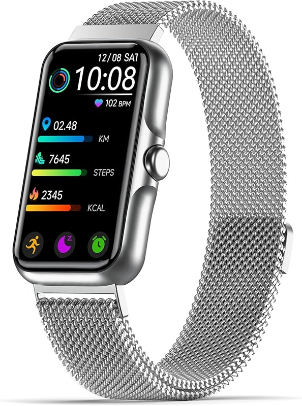 Health Fitness Tracker, Smart Watch with 24\/7 Heart Rate and Blood Oxygen Monitor, Sleep Tracker with IP68 Waterproof, Activity Tracker Pedometer Step Counter for Women Men