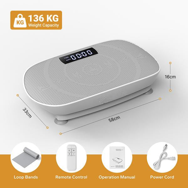 Vibration Plate Exercise Machine, Lymphatic Drainage Machine, Whole Body Workout Vibration Platform for Wellness and Fitness