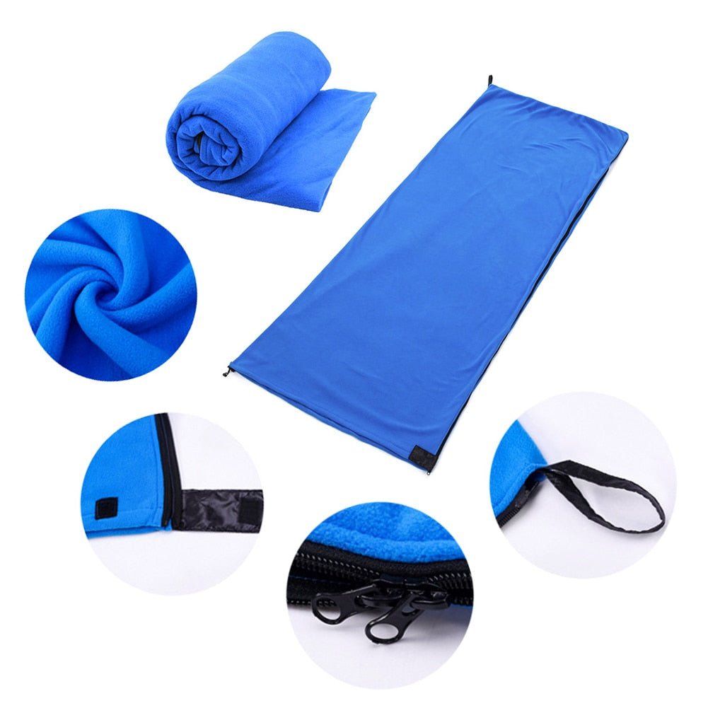 PORTABLE LIGHTWEIGHT TRAVEL FLEECE SLEEPING BAG