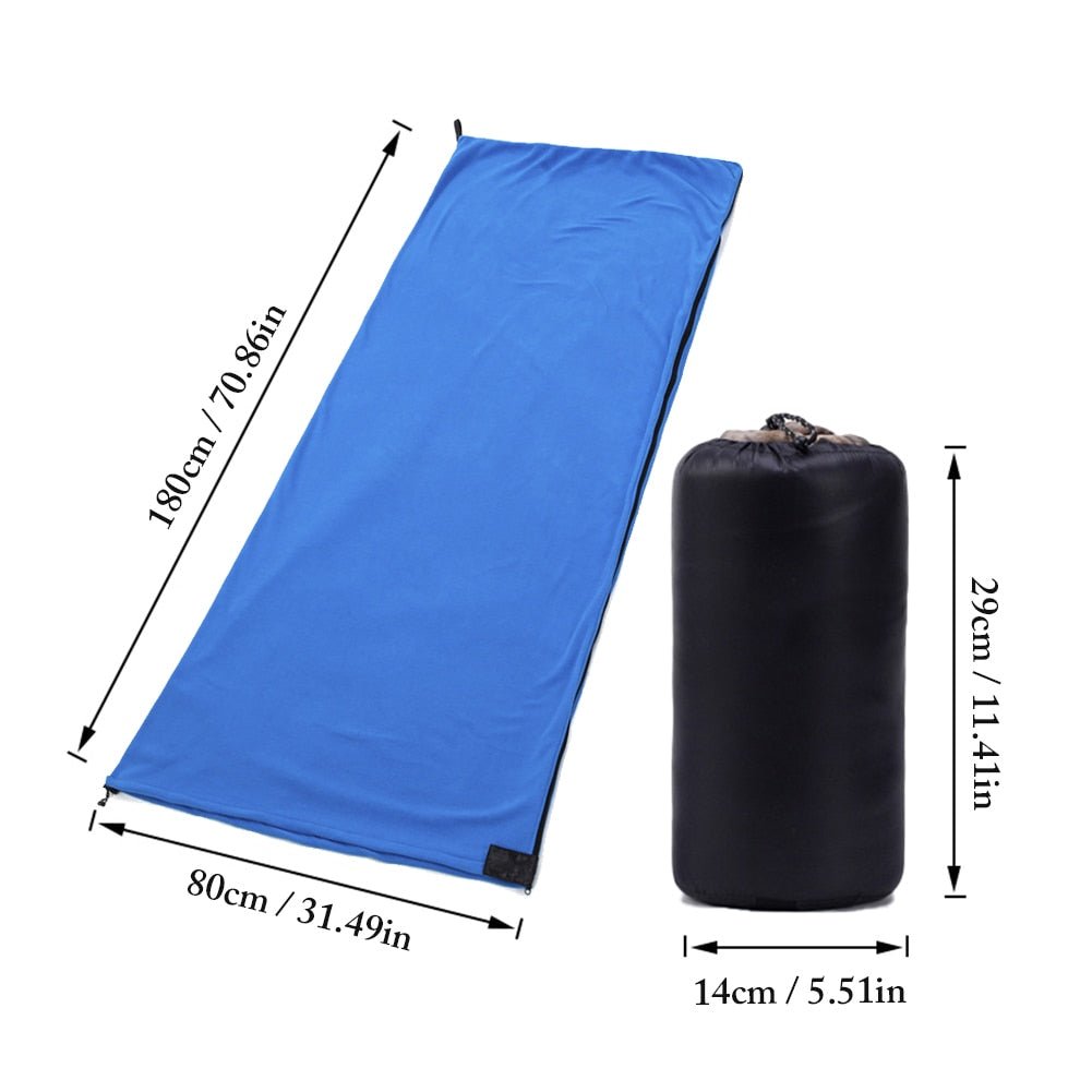 PORTABLE LIGHTWEIGHT TRAVEL FLEECE SLEEPING BAG