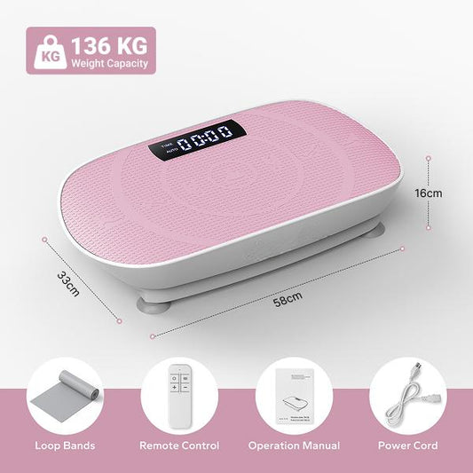 Vibration Plate Exercise Machine, Lymphatic Drainage Machine, Whole Body Workout Vibration Platform for Wellness and Fitness