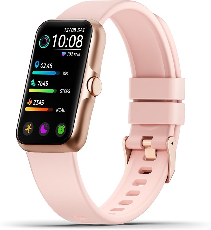 Health Fitness Tracker, Smart Watch with 24\/7 Heart Rate and Blood Oxygen Monitor, Sleep Tracker with IP68 Waterproof, Activity Tracker Pedometer Step Counter for Women Men
