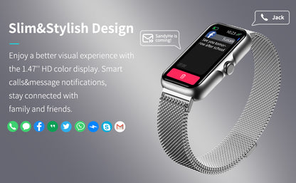 Health Fitness Tracker, Smart Watch with 24\/7 Heart Rate and Blood Oxygen Monitor, Sleep Tracker with IP68 Waterproof, Activity Tracker Pedometer Step Counter for Women Men