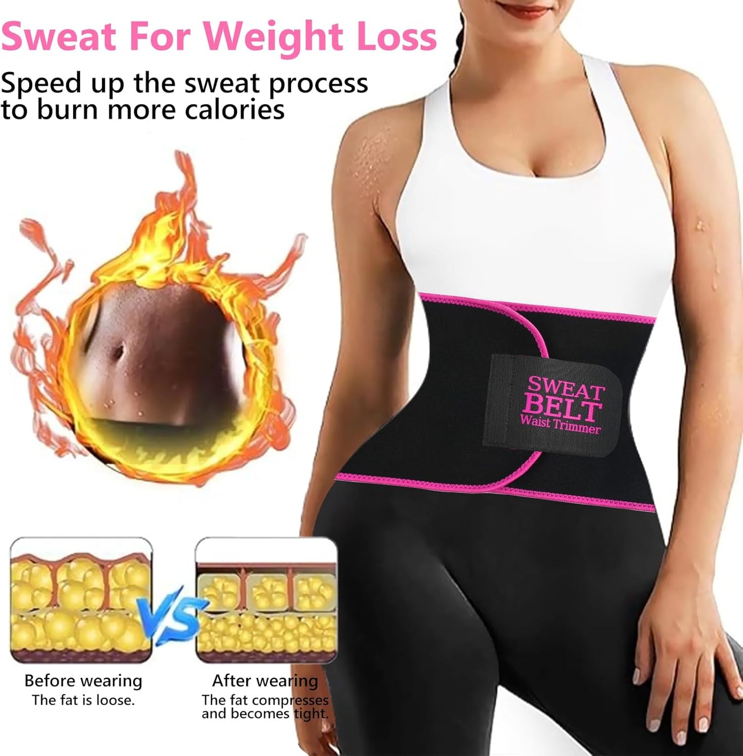 Waist Trainer for Women Lower Belly Fat, Waist Sweat Band for Women, Belly Band Sweat Belt, Stomach Wrap, Body Shaper