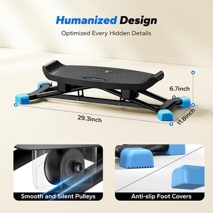 Balance Board with Resistance Bands, Portable Ski Balancing Machine Featuring LCD Monitor, 300 lbs Capacity Waist twister Balance Trainer for Full Body Workout
