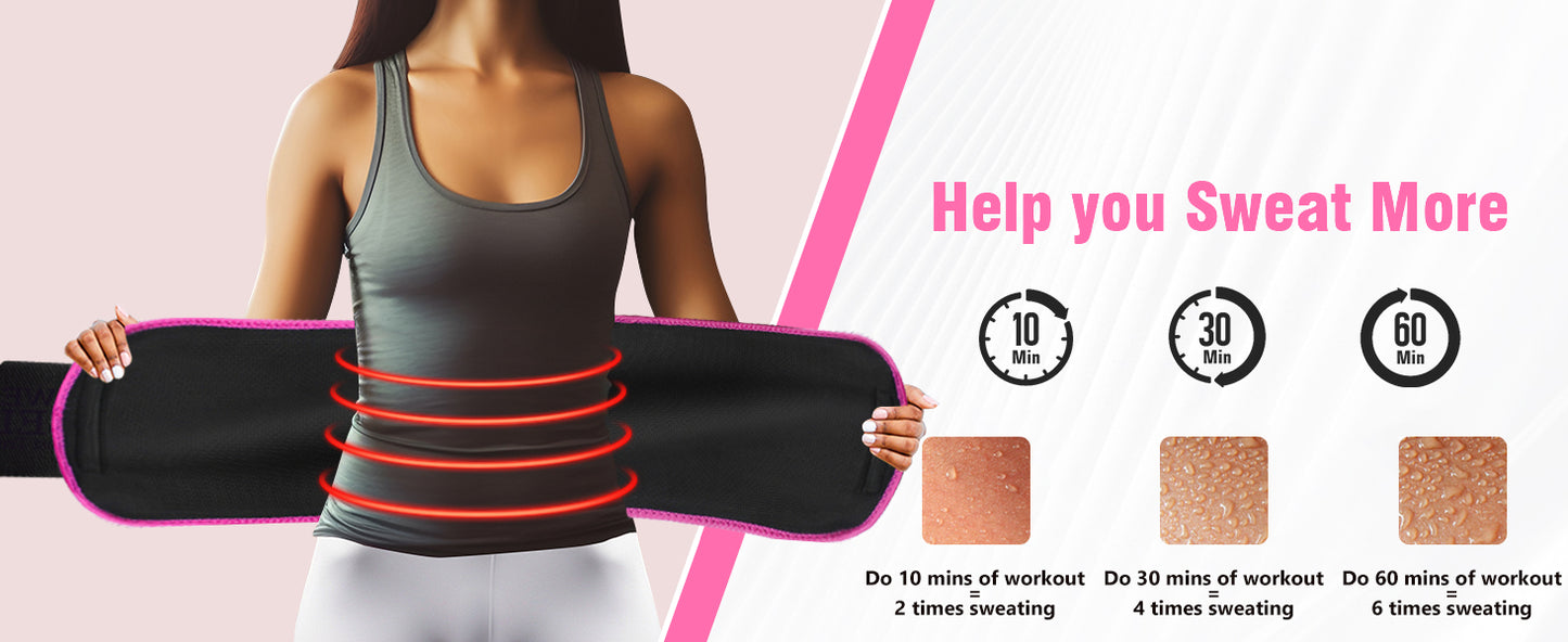 Waist Trainer for Women Lower Belly Fat, Waist Sweat Band for Women, Belly Band Sweat Belt, Stomach Wrap, Body Shaper