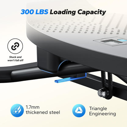 Balance Board with Resistance Bands, Portable Ski Balancing Machine Featuring LCD Monitor, 300 lbs Capacity Waist twister Balance Trainer for Full Body Workout
