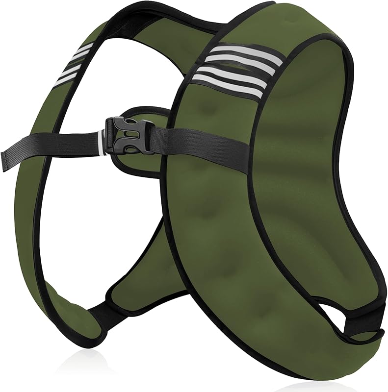 Weighted Vest Men or Women - 5\/10\/15\/20\/25\/30lbs Weights with Reflective Stripe, Weighted Vest for Workout Equipment for Strength Training Running - Walking Weight Loss