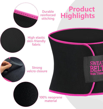 Waist Trainer for Women Lower Belly Fat, Waist Sweat Band for Women, Belly Band Sweat Belt, Stomach Wrap, Body Shaper