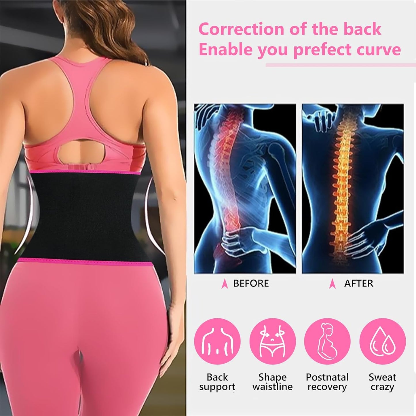 Waist Trainer for Women Lower Belly Fat, Waist Sweat Band for Women, Belly Band Sweat Belt, Stomach Wrap, Body Shaper