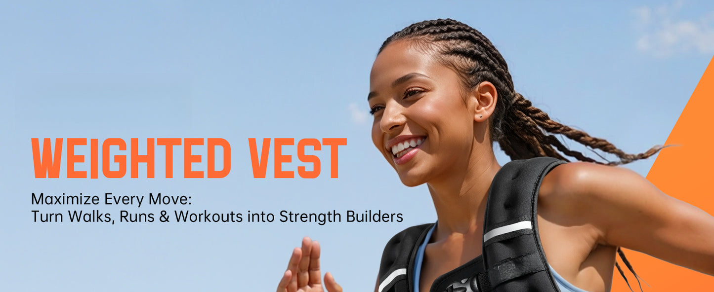 Weighted Vest for Women Men:10lb\/12lb\/16lb Weight Training Vest for Workout, Running, Walking, Exercise, Fitness, Weight Loss, Weight Lifting - With Reflective Strips and Storage Pocket