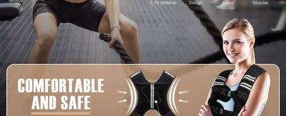 Weighted Vest Men or Women - 5\/10\/15\/20\/25\/30lbs Weights with Reflective Stripe, Weighted Vest for Workout Equipment for Strength Training Running - Walking Weight Loss