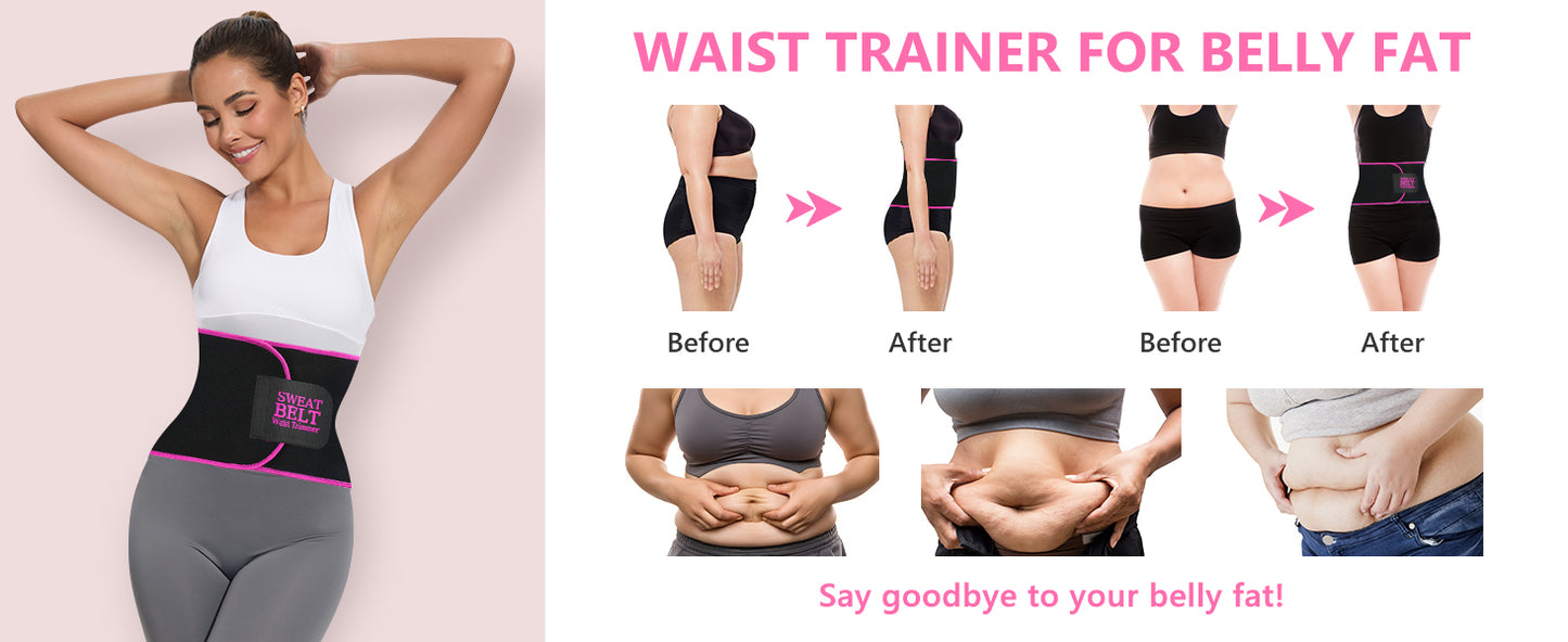 Waist Trainer for Women Lower Belly Fat, Waist Sweat Band for Women, Belly Band Sweat Belt, Stomach Wrap, Body Shaper