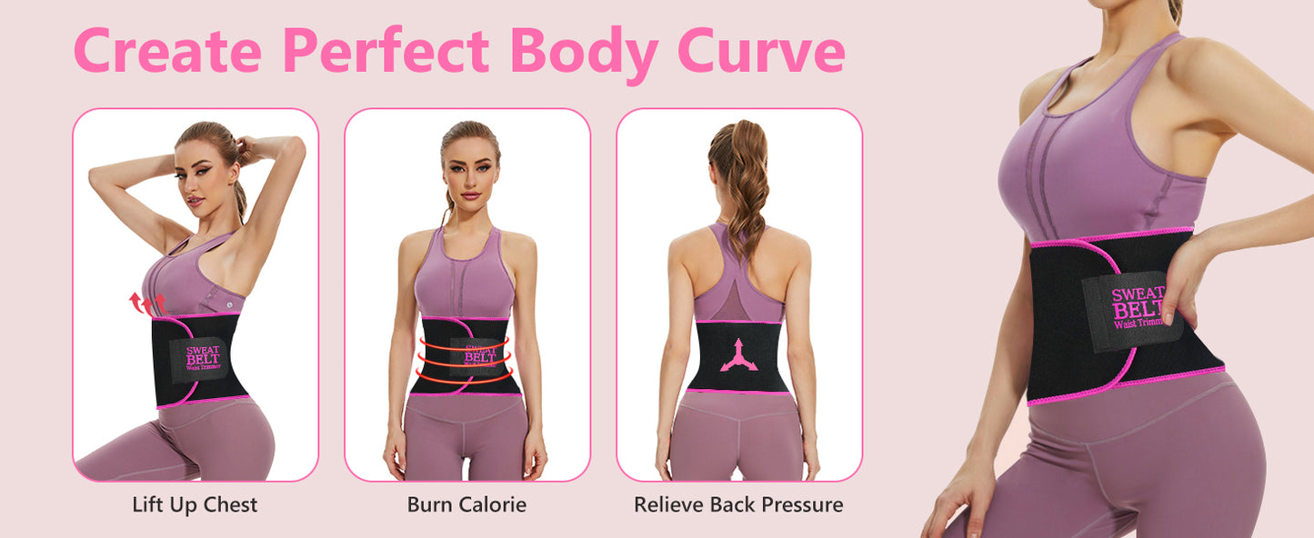 Waist Trainer for Women Lower Belly Fat, Waist Sweat Band for Women, Belly Band Sweat Belt, Stomach Wrap, Body Shaper