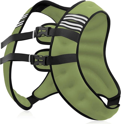 Weighted Vest Men or Women - 5\/10\/15\/20\/25\/30lbs Weights with Reflective Stripe, Weighted Vest for Workout Equipment for Strength Training Running - Walking Weight Loss