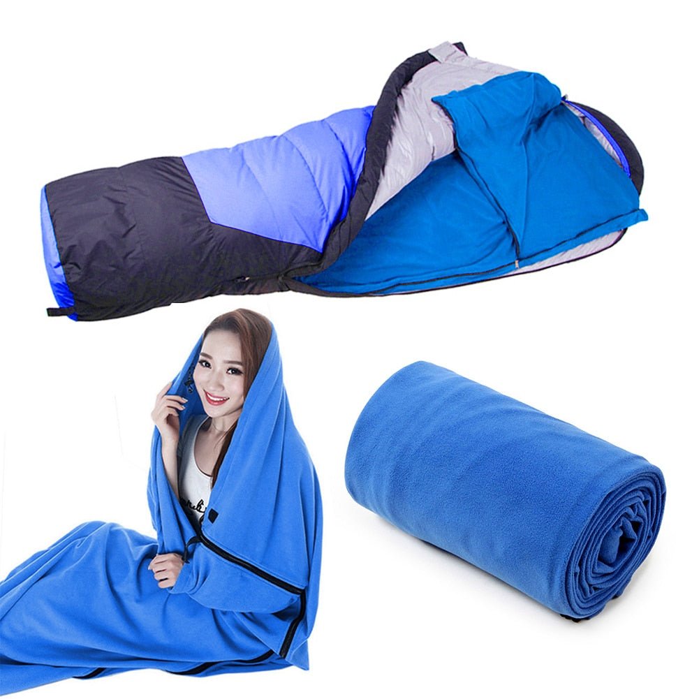 PORTABLE LIGHTWEIGHT TRAVEL FLEECE SLEEPING BAG