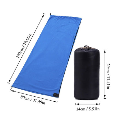 PORTABLE LIGHTWEIGHT TRAVEL FLEECE SLEEPING BAG