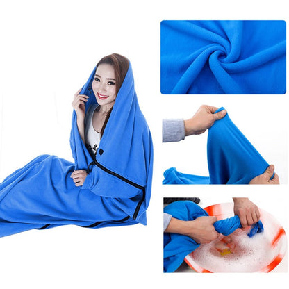 PORTABLE LIGHTWEIGHT TRAVEL FLEECE SLEEPING BAG