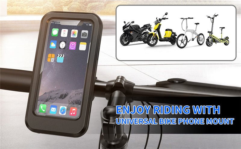 Universal Waterproof Bicycle / Motorcycle Phone Mount for Handlebars